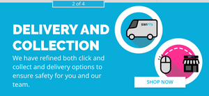 We have refined both our click and collect, and delivery options to ensure safety for you and our team.